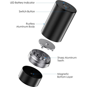 Electric Herb Grinder Mini Herbal Automatic Tobacco Spice USB Charge Crusher Shredder Metal Miller Smoking Accessories