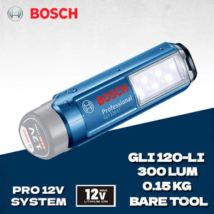 BOSCH GLI120-Li Cordless Jobsite Light Bare Tool Handheld Lights For Woodworking Home DIY Indoor and Outdoor GLI 120-LI