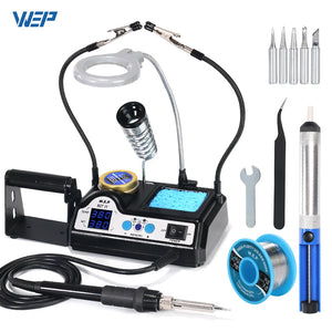 WEP 927 Clips Tin Soldering Iron with Optional Magnifier Lamp Digital Display Electric Soldering iron Kit Set Soldering Station - Stereotech