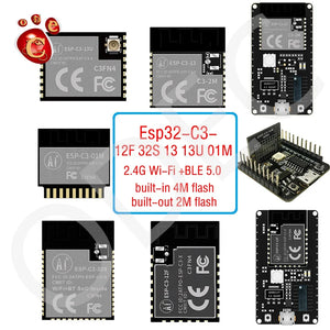 ESP32 C3 ESP32-C3 ESP-C3 ESPC3 ESP 12F 13 13U 01M low cost WiFi+ Bluetooth 5.0 series module development board ESP-C3-01M