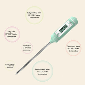 Baby Smart Milk Bottle Digital Thermometer Electronic Digital Food Probe Thermometer For Water Milk Temperature Kitchen Tool