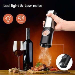 Electric Salt Grinder 2 Bottles Set - Stereotech