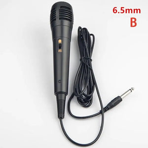 Black Professional Wired Handheld Microphone Dynamic Microphone Vocal Mic for Karaoke Recording 6.35mm /3.5mm Voice Tube