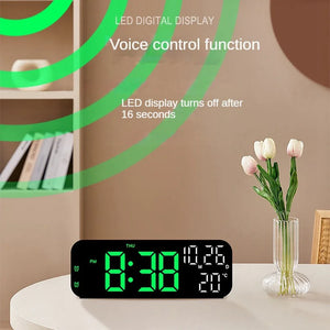 Youpin Xiaomi Digital Alarm Clock Temperature Date Week Display Night Mode Table Clock 12/24H Desktop Electronic LED Alarm Clock