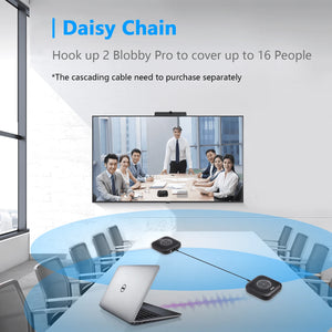 BOYA Blobby Pro Bluetooth Speakerphone with 4 Mics Noise Reduction USB Conference Microphone for Meeting Online Classe Streaming