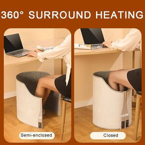 2024 Folding Electric Feet Heater, Portable Adjustable Thermostat Foot Warmer for Home Office