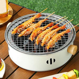 Barbecue Grill Home Barbecue Outdoor Camping Charcoal BBQ Stove Grills Mesh Portable Smokeless Barbecue Grill Pan Multifunction