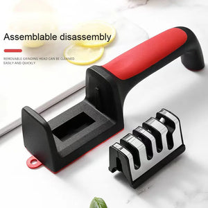 Quick Knife sharpener 3/4 section Knife sharpener Multi-functional hand-held whetstone Home sanding tool Kitchen tool - Stereotech