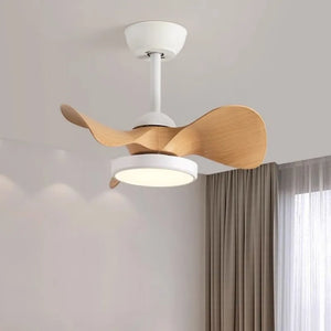 Children Room LED Ceiling Fan Light Remote Control Restaurant Bedroom Cute Small Fan Lamp 22 Inch 55cm Remote Control Ventilator