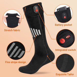 Winter Heated Socks Rechargeable Heating Socks for USB 5000mah Heated Socks Warmth Outdoor Heated Boots Snowmobile Winter Ski