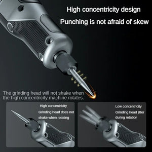 Deli Engraving Pen Grinder 18V 4-speed regulation Engraver Mini Drill  Electric Rotary Tool DIY Drill Grinding Electric Drills