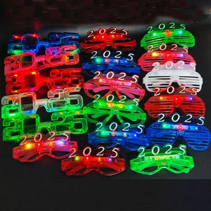 1pcs 2025 Glasses for Adults Kids LED Light Up Glow Neon Shutter Shades at Rave Party