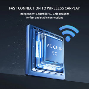 2025 New 360° Rotatable Wireless CarPlay Android Auto Wireless Adapter Mini Box Plug and Play , Wifi Fast Connection No Shade