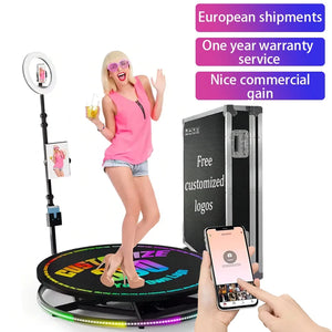 360 Photo Booth Cabin 60-115cm 360 Photobooth Automatic Rotating Selfie Machine Spinning Video Booth for Party Events,money gun