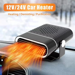 12V 2-in-1 Car Heater Universal Windshield Fast Heating Defrost Defogger 360 Degree Rotation Auto Heater Interior Accessories