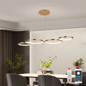 modern chandelier,led Pendant lamps,led chandelier for living dining room,Restaurant Island lustre Chrome/Gold W/Remote Control