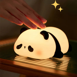 Cute Night Light Nursery Sleeping Night Lamp Panda Pig Dog Duck Rabbit Animals Lamp Vinyl Nightlights for Breastfeeding Toddler