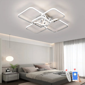 Modern led chandeliers dimmable ceiling chandeleir for living room bedroom Gold chrome 3-6 heads led ceiling lights W/remote