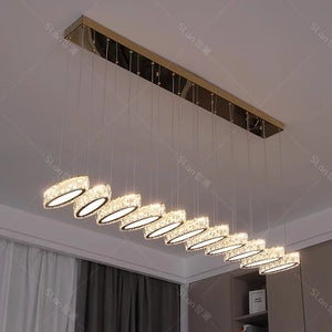 Modern home decoration crystal chandelier, stair Pendant lamp, living room Pendant lights, interior lighting