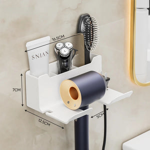 1pcBathroom Shelf Dryer Cradle Wall Shelves Hair Dryer Holder Shower Hairdryer Organizer Box Toilet Blower Holder Shelf Bathroom