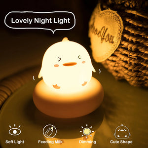 Rechargeable LED Night Light for Kids 3 Level Dimmable Nursery Sleeping Nightlights for Breastfeeding Toddler Baby Decor