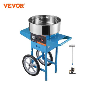 VEVOR Electric Cotton Candy Machine with Cart Commercial Candy Floss Maker with Stainless Steel Bowl Sugar Scoop and Drawer