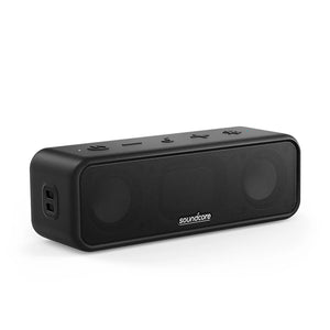 Soundcore 3 Bluetooth Speaker with Stereo Sound, Pure Titanium Diaphragm Drivers, PartyCast Technology, BassUp, 24H Playtime