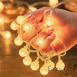 Led Globe String Lights USB Fairy String Light 20 Leds Plug Waterproof Lamp Christmas Holiday Wedding Party Lights Decoration