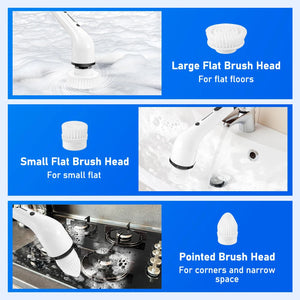 8in1 Multi-functional Electric Cleaning Brush Up to 420RPM Powerful Cleaning Scrubberfor Kitchen Bathroom Toilet Sink Cleaning