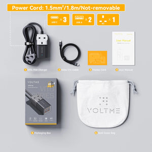 VOLTME 75W Charging Station USB C Charger Portable Power Strip for iphone 15 GaN Desktop Charger Super Fast Charging For Samsung