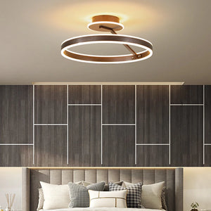 New Nordic LED Dimmable Chandelier For Bedroom Restaurant Kitchen Study Ring Ceiling Chandelier Room Chandelier Decoration