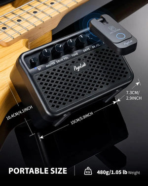 Pogolab Wireless Bluetooth Speaker Outdoor Portable Guitar Amp 5W Practice Electric Amplifiers for Electric Guitar Mini Speaker