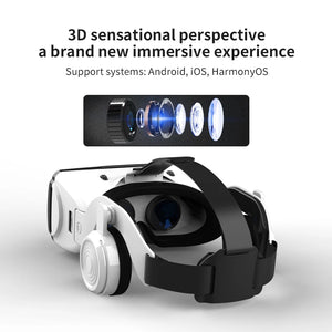 VR Virtual Reality Cinema 3D Glasses Box Headset Wearable Helmet G06ED VR For IOS Android 4.7-7.8inch Smartphone