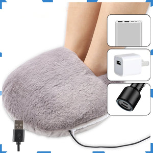 USB Foot Warmer Electric Heating Shoes Artifact Winter Device Dispel Cold Soft Velvet Washable Office Study Room