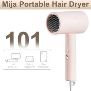 NEW Portable Professional Anion Hair Dryer H101 - Foldable, Quick Dry, 1600W, 50 Million Negative Ions - Travel Hair Care Essent