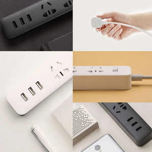 Original Xiaomi Smart Home Electronic Power Strip Socket Fast Charging 3 USB with 3 Sockets Standard Plug For Smart Home Life - Stereotech