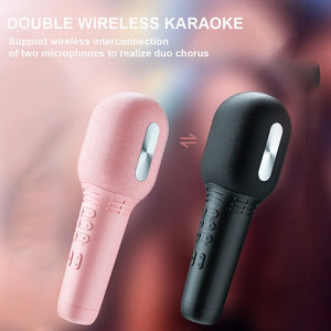 Wireless Karaoke Microphone Bluetooth 5.0 USB Handheld Condenser Mic Portable Professional Speaker Mini Home KTV Player Singing - Stereotech