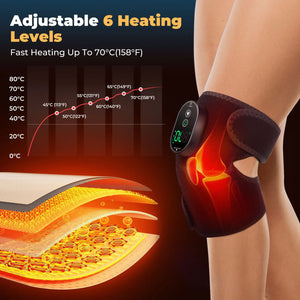 Wireless Heating Knee Brace Multifunctional Heated Shoulder and Elbow Hot Compress Device 6-speed Keep Warm with Digital Display