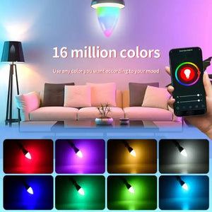 2021 New Tuya Wifi Smart LED Bulb E14 RGB Voice Control Alexa Google Home