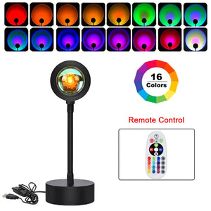 USB 5V Tuya Smart Sunset Lamp Night Light Sunset Projector Smart Life APP Remote Led Lights Room Decoration Photography  Gift