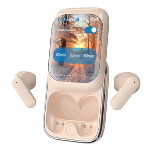 2024 New Wireless Bluetooth Earphone Smart System&Touchscreen Slide Headset TWS Mini Portable In-Ear Sport Earbuds Gift