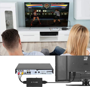 HDMI To RCA AV/CVBS Adapter HD Video Converter Box RCA AV/CVSB L/R To HDMI Video 1080P Mini HDMI To AV Support DVD/VCR/TV/PS3