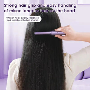 Electric Hot Hair Straighteners Hot Comb And Straightening Brush Heating Straight Curly Negative Ion Hot Straightener USB Charge