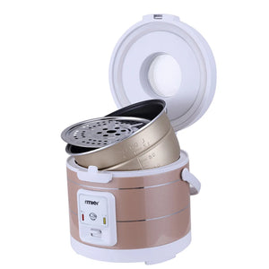 24V 220V Rice Cooker Truck Soup Steamer Heating Lunch Box Meal Heater Warmer 3L Home Appliance for Camping Gold English Menu