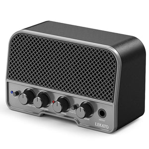 LEKATO 5Watt Acoustic Guitar Amplifierr Mini Portable Acoustic Guitar Amplifier Speaker Normal/Bright Dual Channels