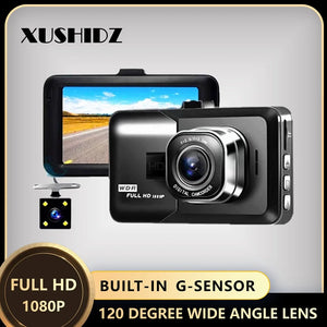 XUSHIDZ Q08PRO Full HD 1080P G-sensor Dual-Channel Dash camera Vehicle Video Recorder Night Vision Car Camera Dashcam DVR Rear