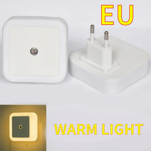 Wireless LED Night Light Sensor Lighting Mini EU US UK Plug Night light Lamp for Home Room Bedroom Stairway Decoration Lights