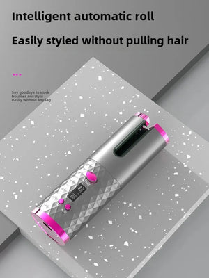 Portable Hair Curler Automatic Wireless Rotating Styling Tool Home Use Curling Brush Negative Ion Comb Straightening Iron