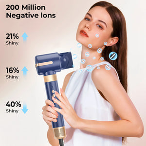 7 In 1 Hair Dryer Brush Brushless High Speed Hair Dryer with Diffuser Ionic Blow Dryer Hot Air Styling Comb Auto Hair Curler