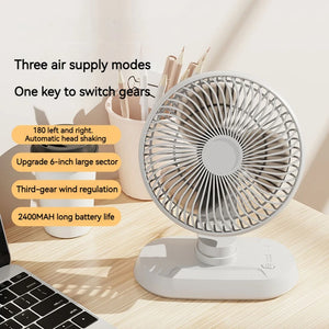 Xiaomi Mijia Fan Recirculating Fan Large Wind Power Can Swing Head Desktop Electric Fan USB/Rechargeable Portable Hanging Fan - Stereotech